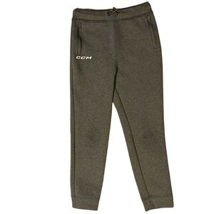 CCM Gray Sweatpants Tapered Joggers Elastic Cuffs - Youth Large